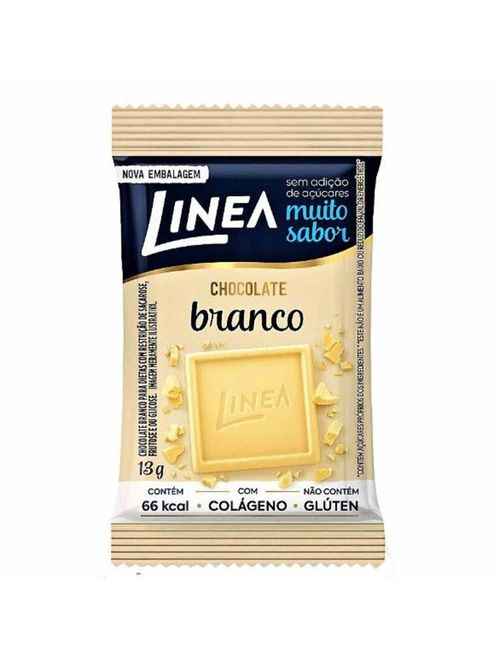 Mini Tablete de Chocolate Branco  Zero Açúcar 13g - Linea