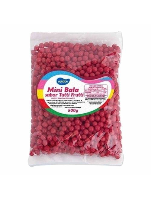 Mini Bala Vermelha Tutti Frutti 500g - Horizon