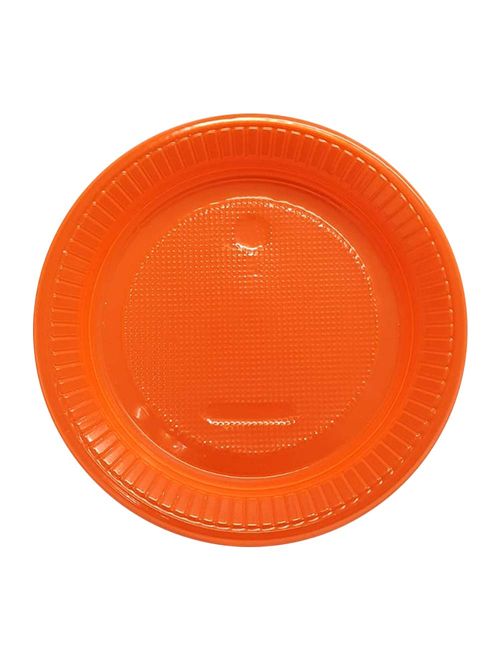 Prato Neon Laranja 15cm c/10 - Bello
