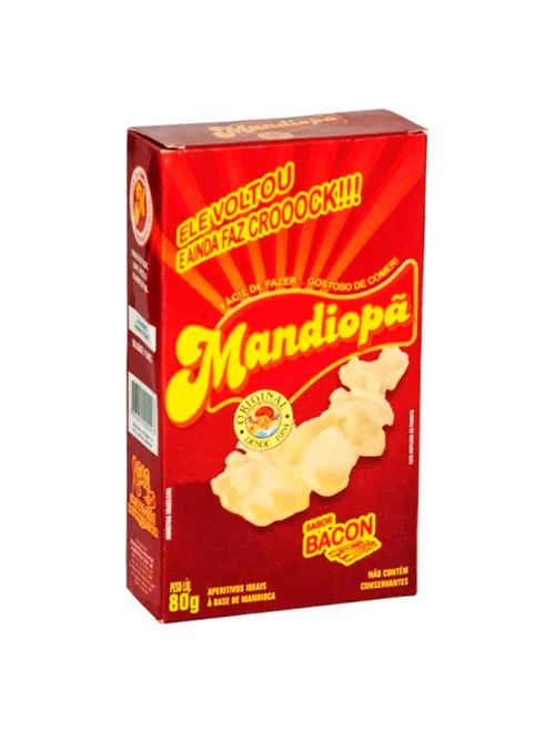 Snack Mandiopã Sabor Bacon 80g