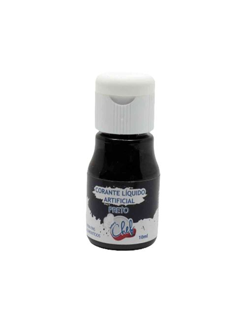 Corante Líquido Preto 10ml - Iceberg Chef