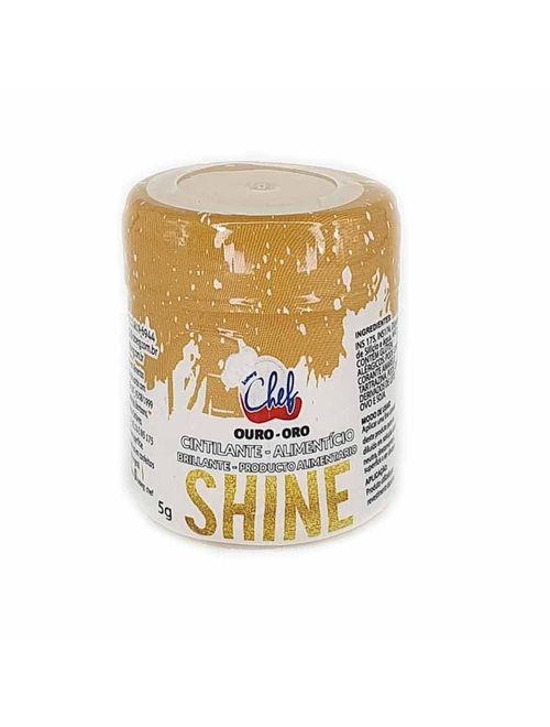 Pó Cintilante Alimentício Shine Ouro 5g - Iceberg Chef