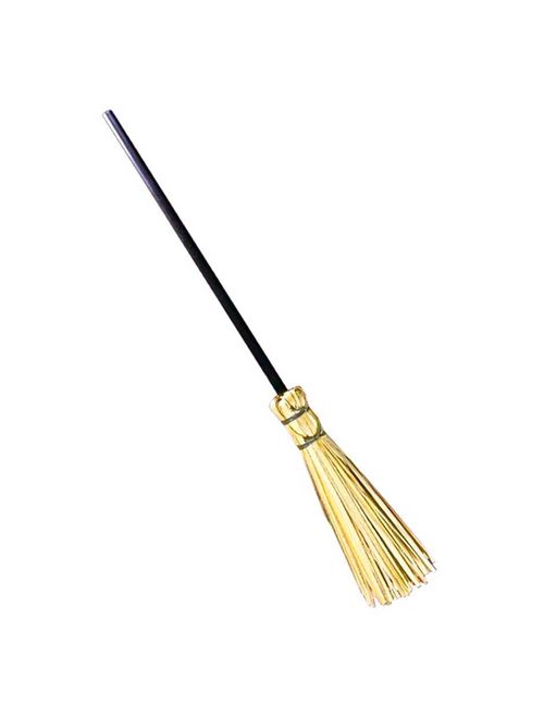 Halloween Vassoura de Palha Cabo Plástico 50cm - KLF
