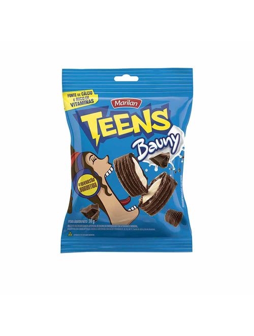 Biscoito Recheado Teens Bauny Baunilha 80g - Marilan