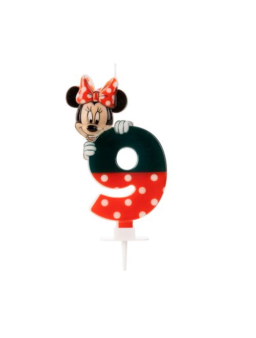 Minnie Vela de Aniversário Número 9 - Silver Festas