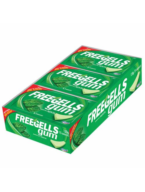 Chiclete Gum Menta 8g c/15 - Freegells