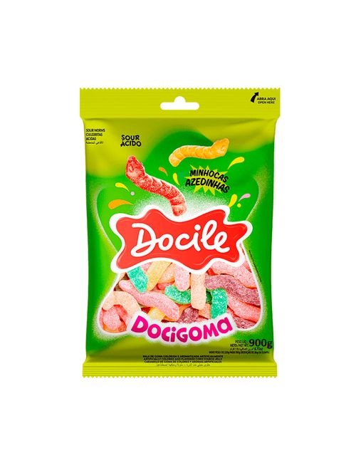 Bala Minhocas Azedinhas 900g - Docile