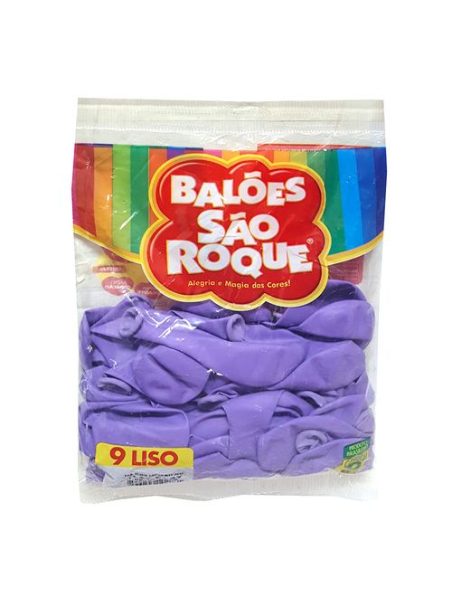 Balão Lilás Baby Tamanho 9 c/50 - São Roque