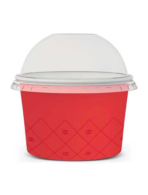 Pote para Bolo com Tampa Bolha Vermelho c/5 - Sulformas