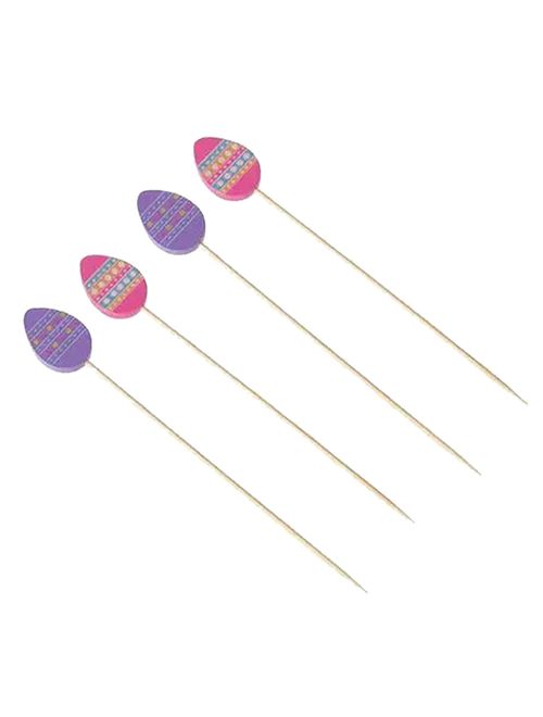 Picks Bambu Páscoa Ref.HA387 c/20 - Silver Festas