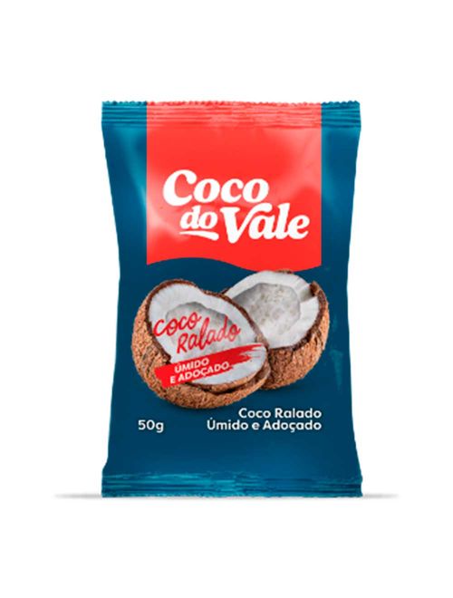 Coco Ralado Úmido e Adoçado 50g - Coco do Vale