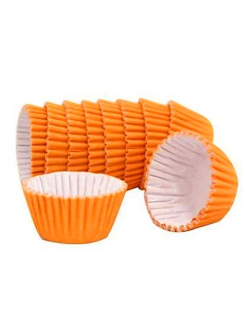 Forminha Lisa para Doces Laranja No 6 c/100 - Reiki