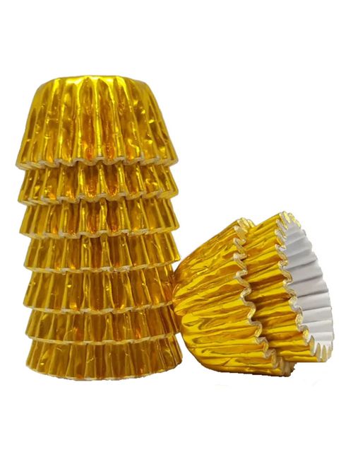 Forminha Laminada para Doces Ouro No 4 c/50 - Reiki