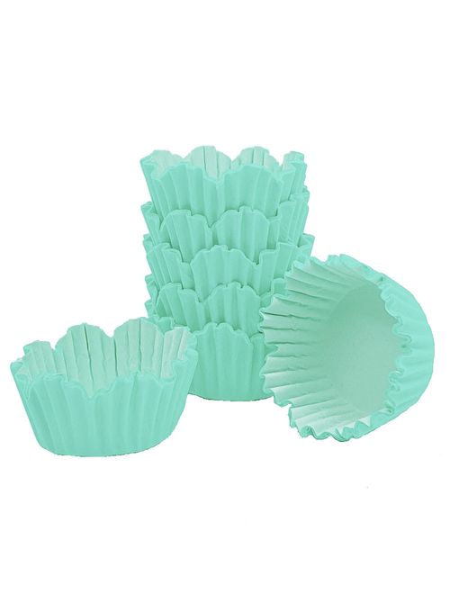 Forminha Lisa Recortada para Doces Azul No 4 c/100 - Reiki