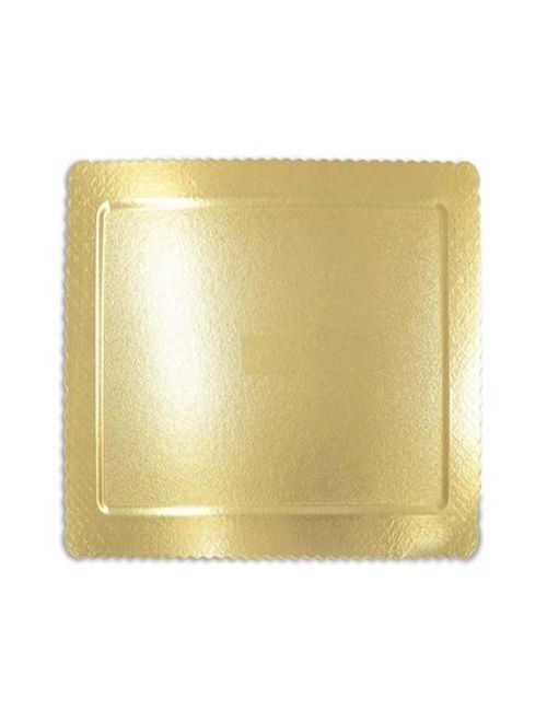 Prato Plano Cake Board Ouro Quadrado 24cm - Ultrafest