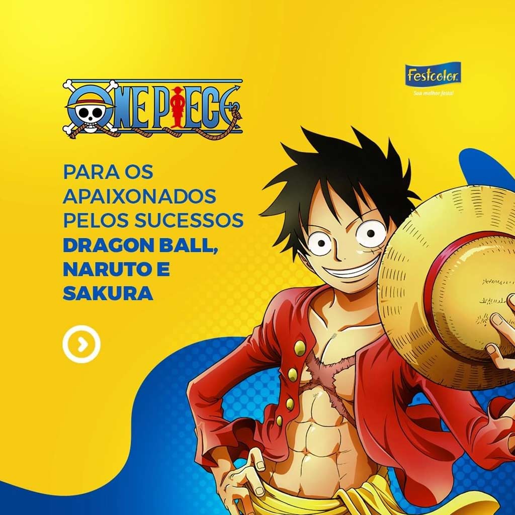 Encontraproduto.com.br - One Piece Prato Redondo c/8 - Festcolor