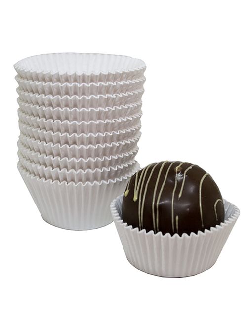 Forminha Lisa para Doces Branca No 0B c/100 - Reiki