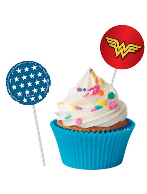 Mulher Maravilha Bandeira para Docinhos c/8 - Festcolor