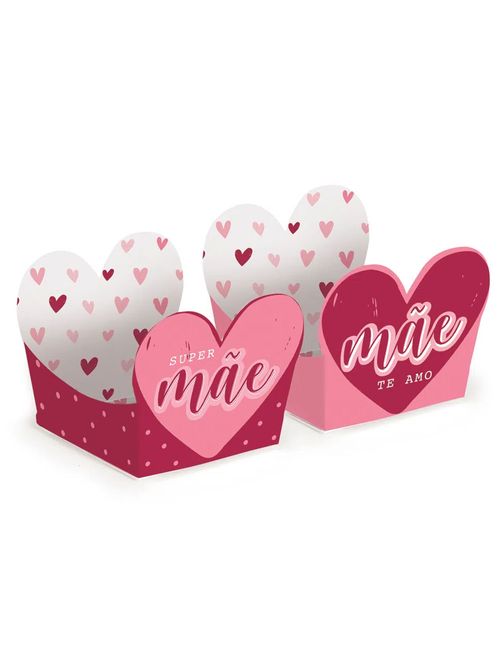 Forminha Coração Mães Vermelho c/24 - Cromus