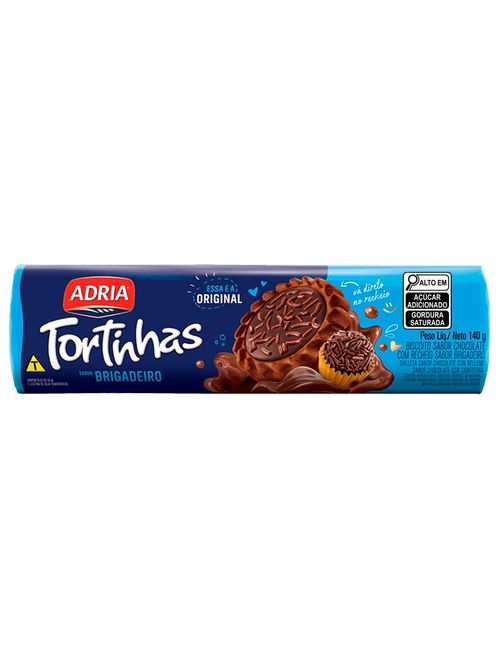 Biscoito Tortinhas Brigadeiro 140g - Adria