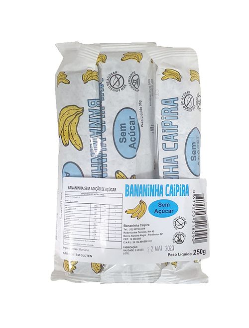 Doce de Banana Caseiro Sem Açúcar 250g - Bananinha Caipira