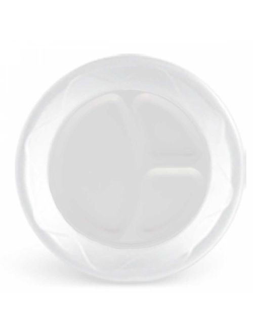 Prato Térmico com 3 Divisórias 23cm c/20 - Darnel