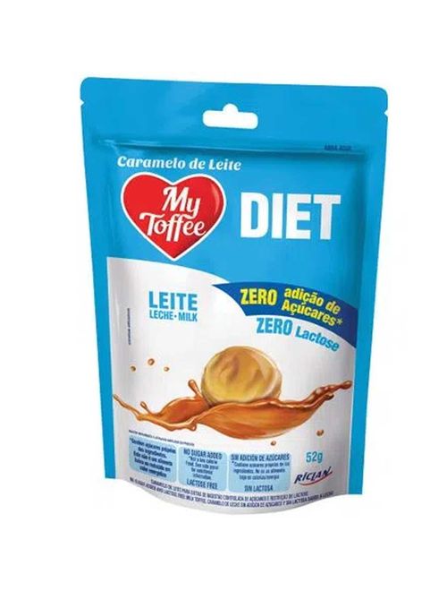 Bala de Caramelo de Leite Diet My Toffe 52g - Riclan