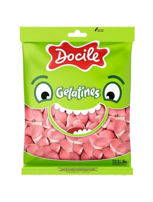Bala de Gelatina Beijos 1kg - Docile