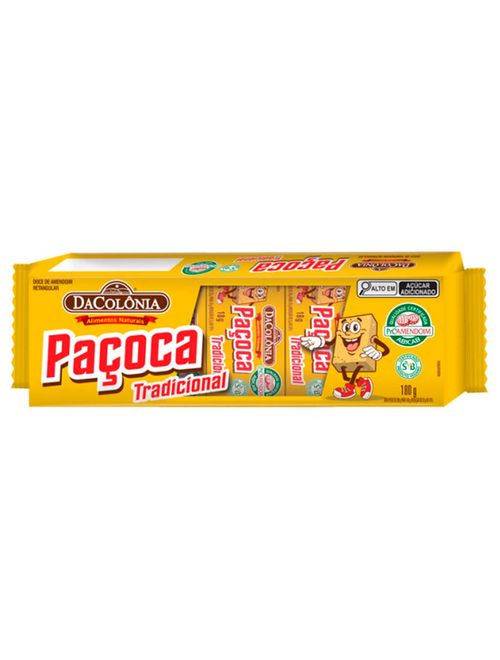 Paçoca Tradicional Embalada c/10 - DaColônia