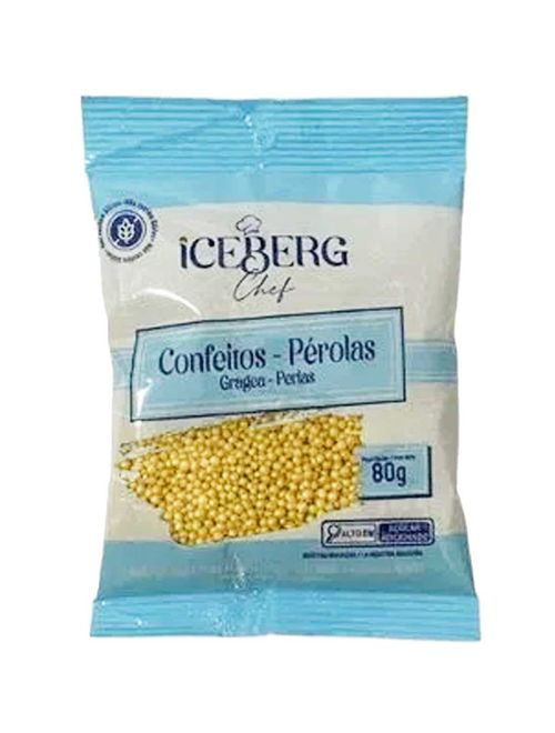 Confeito Pérola Amarelo 80g - Iceberg Chef