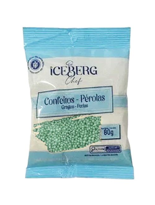 Confeito Pérola Azul Turquesa 80g - Iceberg Chef