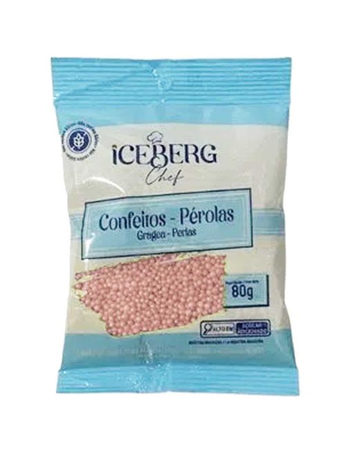Confeito Pérola Rosa 80g - Iceberg Chef