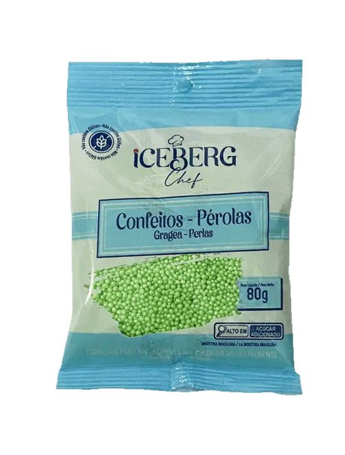 Confeito Pérola Verde 80g - Iceberg Chef