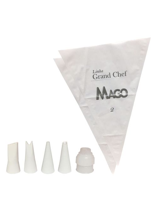 Kit Saco para Confeitar e Bico Grand Chef No2 - Mago