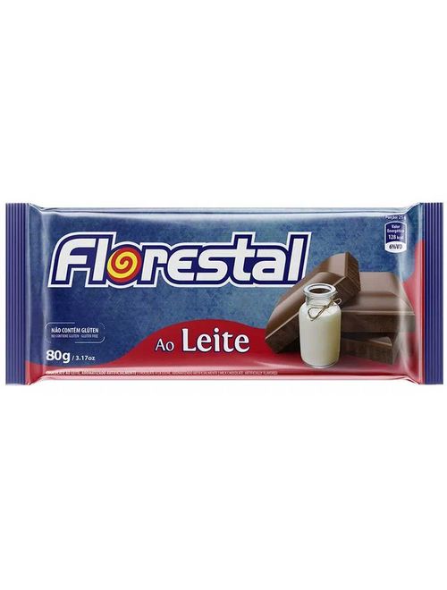 Tablete de Chocolate ao Leite 80g - Florestal
