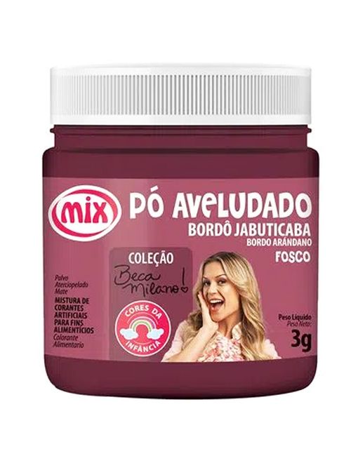 Corante em Pó Aveludado Bordô Jabuticaba 3g - Mix
