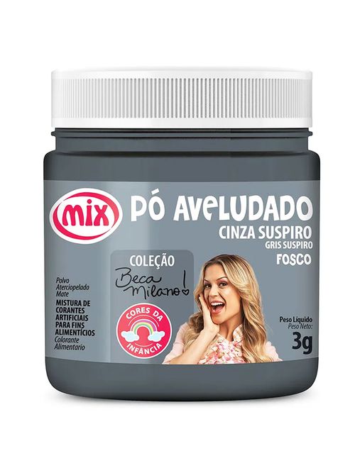 Corante em Pó Aveludado Cinza Suspiro 3g - Mix