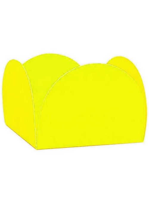 Forminha para Doces Amarela Neon 4 Pétalas c/50 - NC Toys