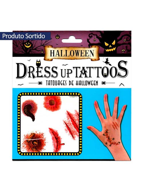 Halloween Tatuagem Tempóraria Cicatriz Sortido Ref.H419 - Silver Plastic