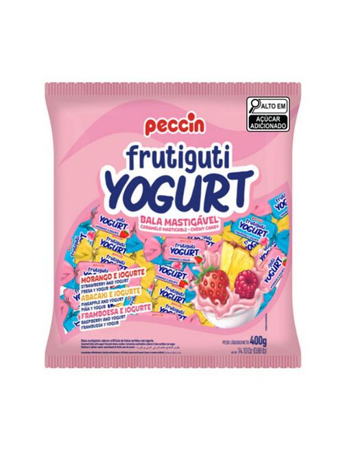 Bala Mastigável Frutiguti Frutas Sortidas com Iorgute 400g - Peccin