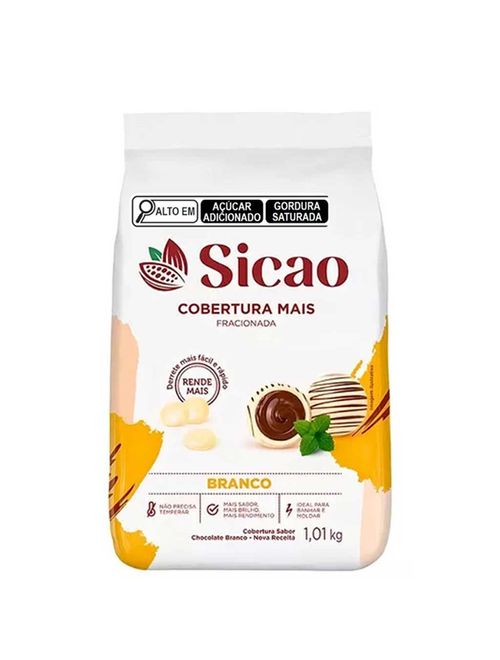 Gotas de Chocolate Branco Cobertura Mais Fácil 1,01kg - Sicao