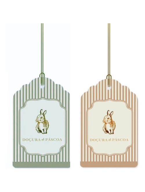 Tag Decorativa Sálvia e Amêndoa Doçura de Páscoa c/12 - Cromus