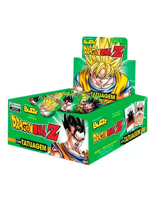 Chiclete Buzzy Dragon Ball Z Hortelã c/90 - Riclan