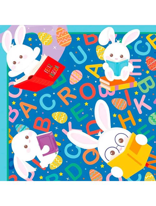 Embalagem Ovo de Páscoa ABC Azul 24x24cm c/25 - Cromus