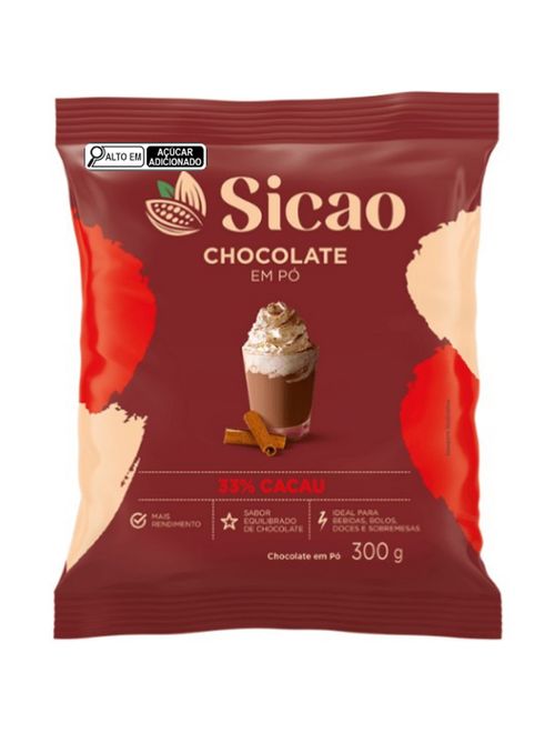 Chocolate em Pó 33% Cacau 300g - Sicao