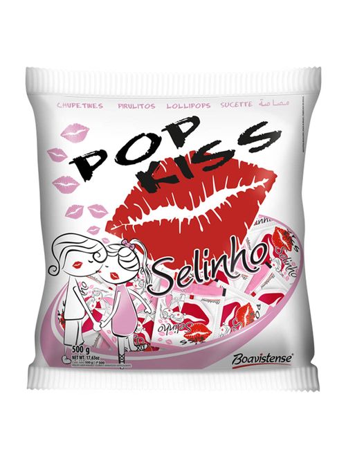 Pirulito Pop Kiss Selinho 500g - Boavistense