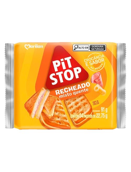 Biscoito Pit Stop Recheado Misto Quente 91g - Marilan