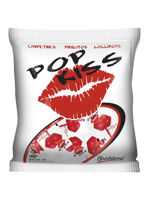 Pirulito Pop Kiss Cereja 500g - Boavistense
