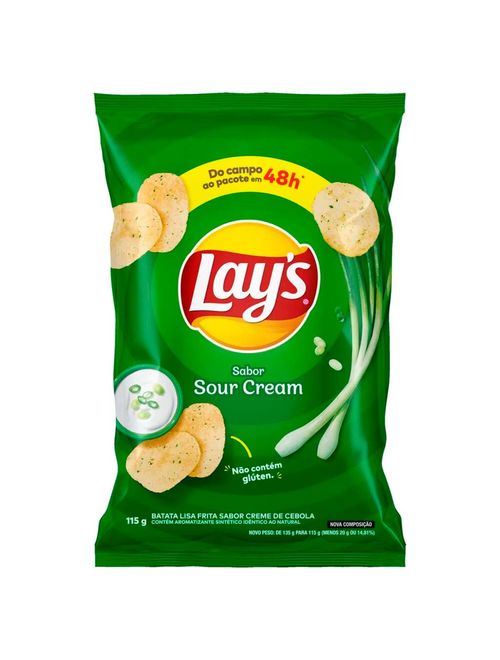 Batata Lays Sour Cream 115g - Elma Chips