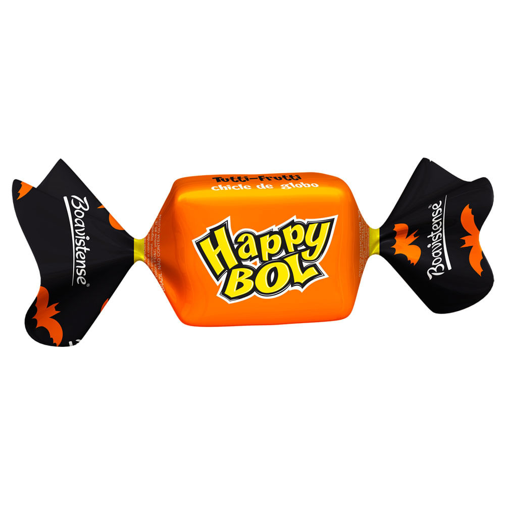 Chiclete Happy Bol Susto Frutas c/46 - Boavistense - Doce Malu